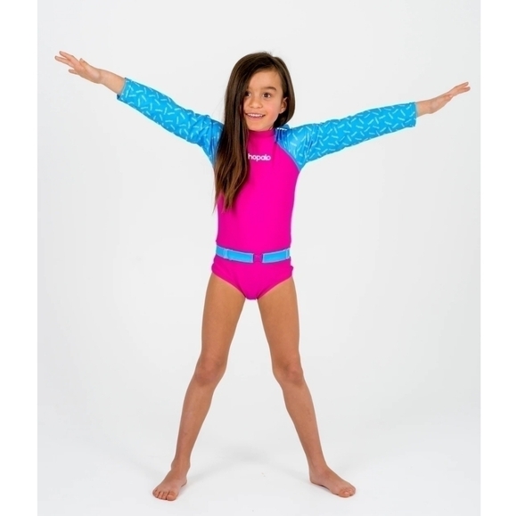 3/$30 HOPALO Rashguard Trunks One Piece Diaper Access Zipper SPF 50+ Wetsuit - Picture 6 of 6